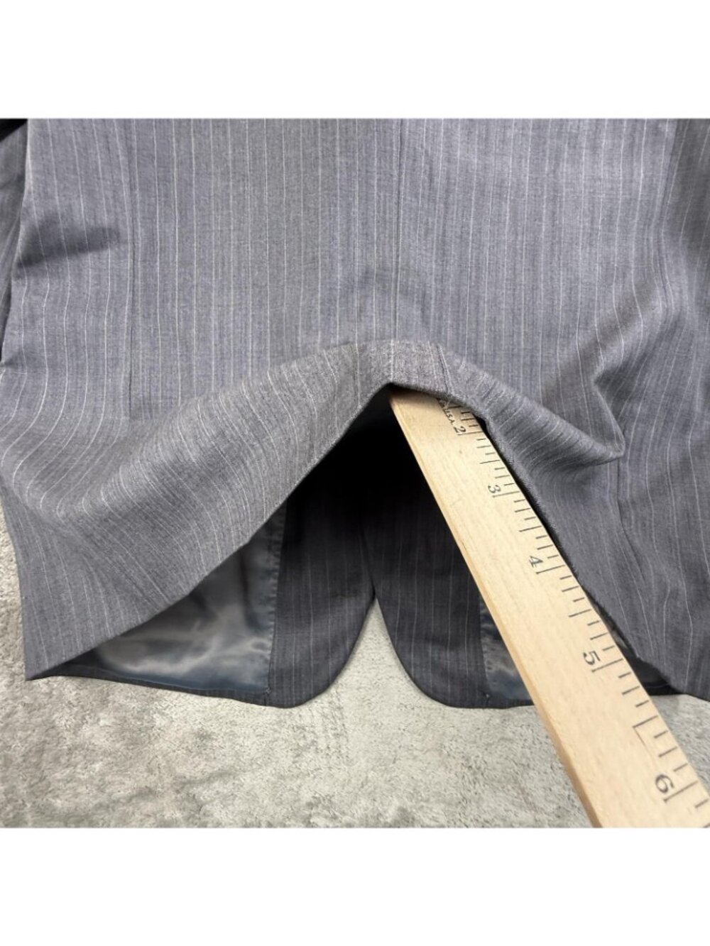Gianfranco Ruffini Suit Jacket Mens 48XL Gray Pinstripe Wool Super 100s 2 Button - Picture 7 of 16